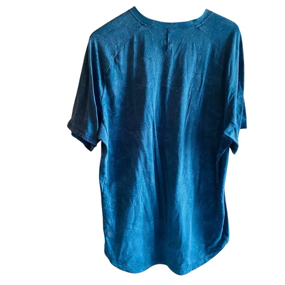 Lululemon Drysense Training Shirt Marble Map Jacquard Blue Borealis Soft Denim - Picture 4 of 7
